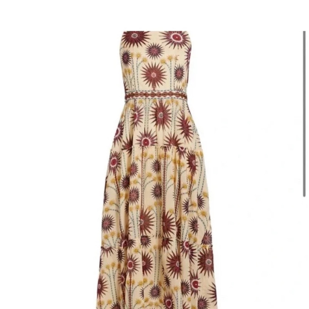 Emporio Sirenuse Cream and Brown Maxi Dress
